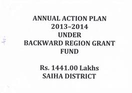 Annual Action Plan Saiha 2013