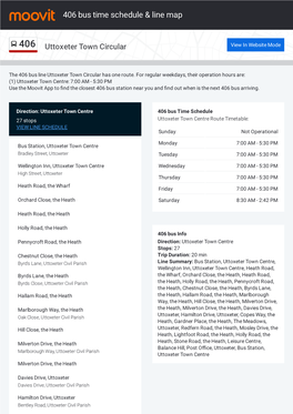 406 Bus Time Schedule & Line Route