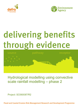 Hydrological Modelling Using Convective Scale Rainfall Modelling – Phase 2