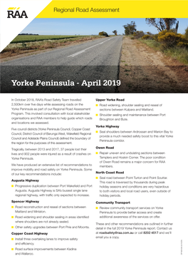 Yorke Peninsula - April 2019