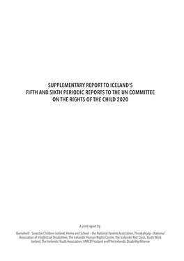 Supplementary Report to Iceland's Fifth and Sixth