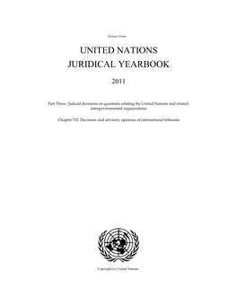 United Nations Juridical Yearbook, 2011