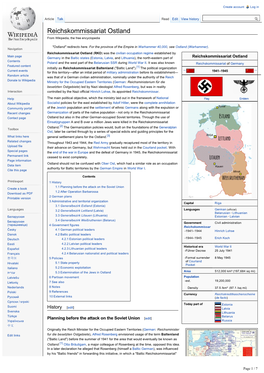 Reichskommissariat Ostland from Wikipedia, the Free Encyclopedia