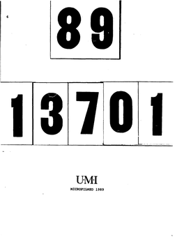 MICROFILMED 1969 INFORMATION to USERS the Most Advanced Technology Has Been Used to Photo­ Graph and Reproduce This Manuscript from the Microfilm Master