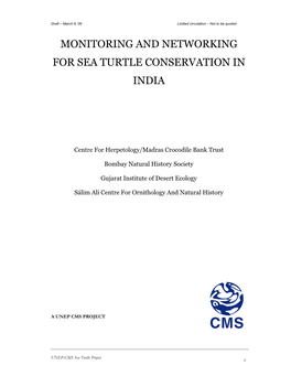 Monitoring and Networking for Sea Turtle Conservation in India
