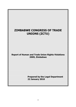Zimbabwe Congress of Trade Unions (Zctu)