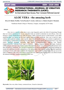 ALOE VERA - the Amazing Herb