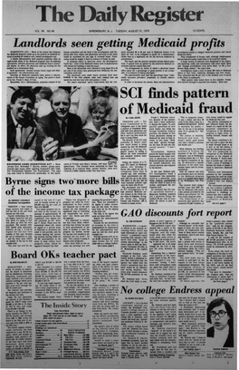 SCI Finds Pattern of Medicaid Fraud by CARL ZEITZ Frank L