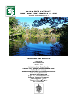 NASHUA RIVER WATERSHED SMART MONITORING PROGRAM 2011-2013 Technical Memorandum CN 417.0