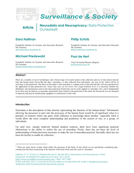 Neurodata and Neuroprivacy: Data Protection Article Outdated?