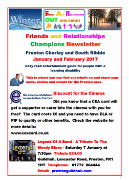 Friends and Relationships Newsletter for the Preston Area