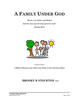 A Family Under God, Form #17.001