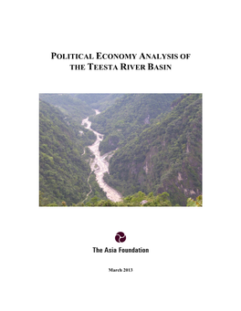 Political Economy Analysis of the Teesta River Basin