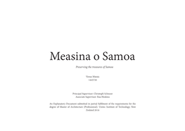 Measina O Samoa Preserving the Treasures of Samoa