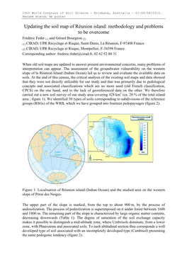 Updating the Soil Map of Réunion Island: Methodology and Problems to Be Overcome