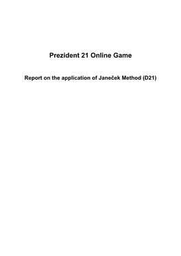 Prezident 21 Online Game