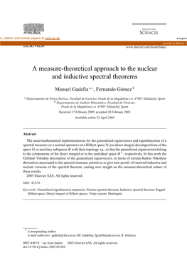 A Measure-Theoretical Approach to the Nuclear and Inductive Spectral Theorems