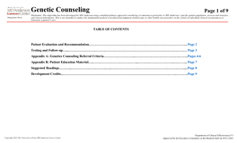 Genetic Counseling