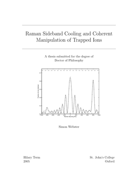 Raman Sideband Cooling and Coherent Manipulation of Trapped Ions