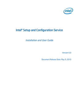 Intel® SCS Installation and User Guide Iii Table of Contents