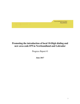 Promoting the Introduction of Local 10-Digit Dialing and New Area Code 879 in Newfoundland and Labrador