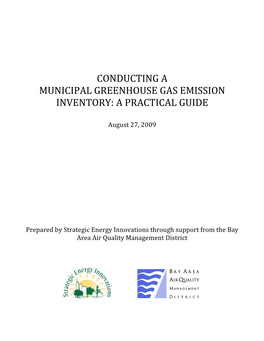 Conducting a Municipal Greenhouse Gas Emissions Inventory