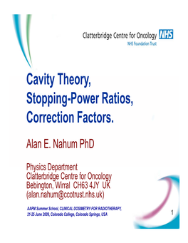 Cavity Theory with Corrections