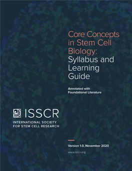 Core Concepts in Stem Cell Biology: 1 Syllabus and Learning Guide