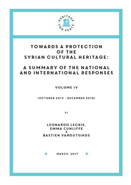 Towards a Protection of the Syrian Cultural Heritage