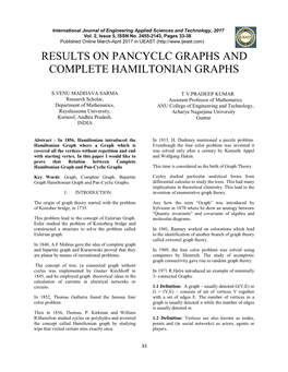 Results on Pancyclc Graphs and Complete Hamiltonian Graphs