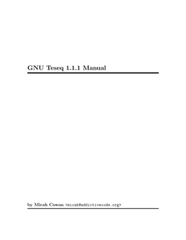 GNU Teseq 1.1.1 Manual