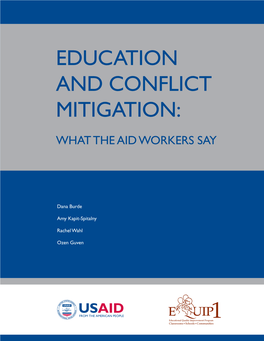 Education and Conflict Mitigation