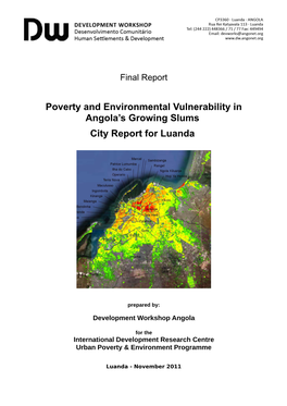 Poverty and Environmental Vulnerability in Angola's Growing