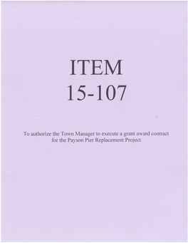 Application Payson Pier Replacement Project Town of Cumberland, Maine