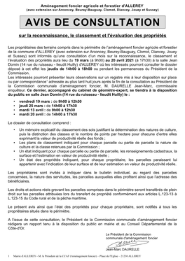 Avis De Consultation