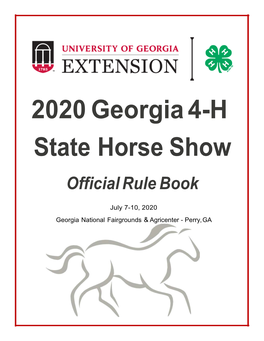 Horse Show Rules and Regulations