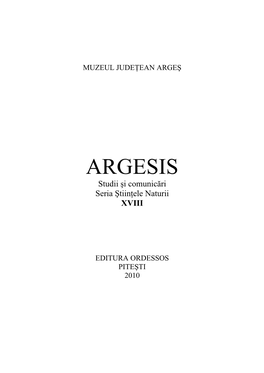 ARGESIS Studii Şi Comunicări Seria Ştiinţele Naturii XVIII