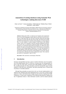 Annotation of Existing Databases Using Semantic Web Technologies: Making Data More FAIR