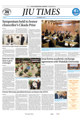 Symposium Held to Honor Chancellor's Cikada Prize