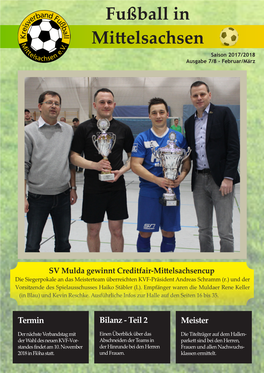Fußball in Mittelsachsen Saison 2017/2018 Ausgabe 7/8 - Februar/März