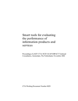 Smart Tools for Evaluating the Performance of Information Products and Services