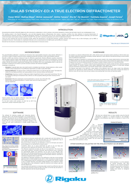 Xtalab SYNERGY-ED: a TRUE ELECTRON DIFFRACTOMETER