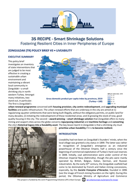 Zonguldak (Tr) Policy Brief #3 • Liveability