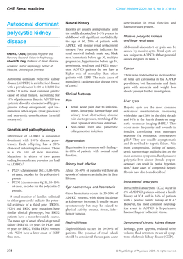 Autosomal Dominant Polycystic Kidney Disease; ARPKD Ϭ Autosomal Recessive Polycystic Kidney Disease; RCAD Ϭ Renal Cysts and Diabetes Syndrome