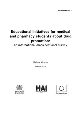 Educational Initiatives for Medical and Pharmacy Students About Drug Promotion: an International Cross-Sectional Survey