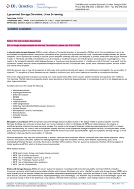 Lysosomal Storage Disorders: Urine Screening