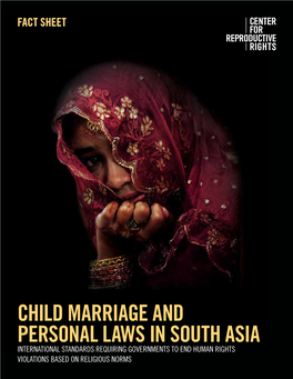 Child Marriage and Personal Laws in South Asia