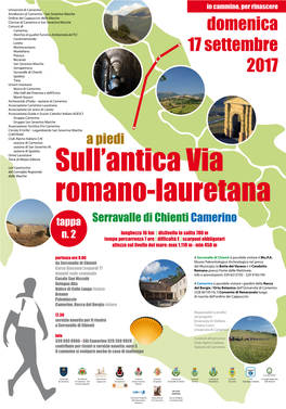 17 Settembre 2017 – Locandina Escursione Da Serravalle Di Chienti