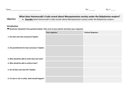 What Does Hammurabi's Code Reveal About Mesopotamian Society Under