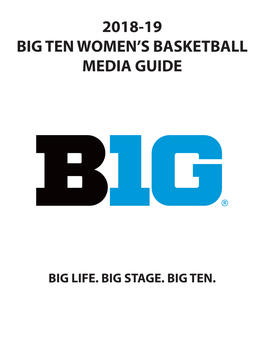 2018-19 Big Ten Women's Basketball Media Guide
